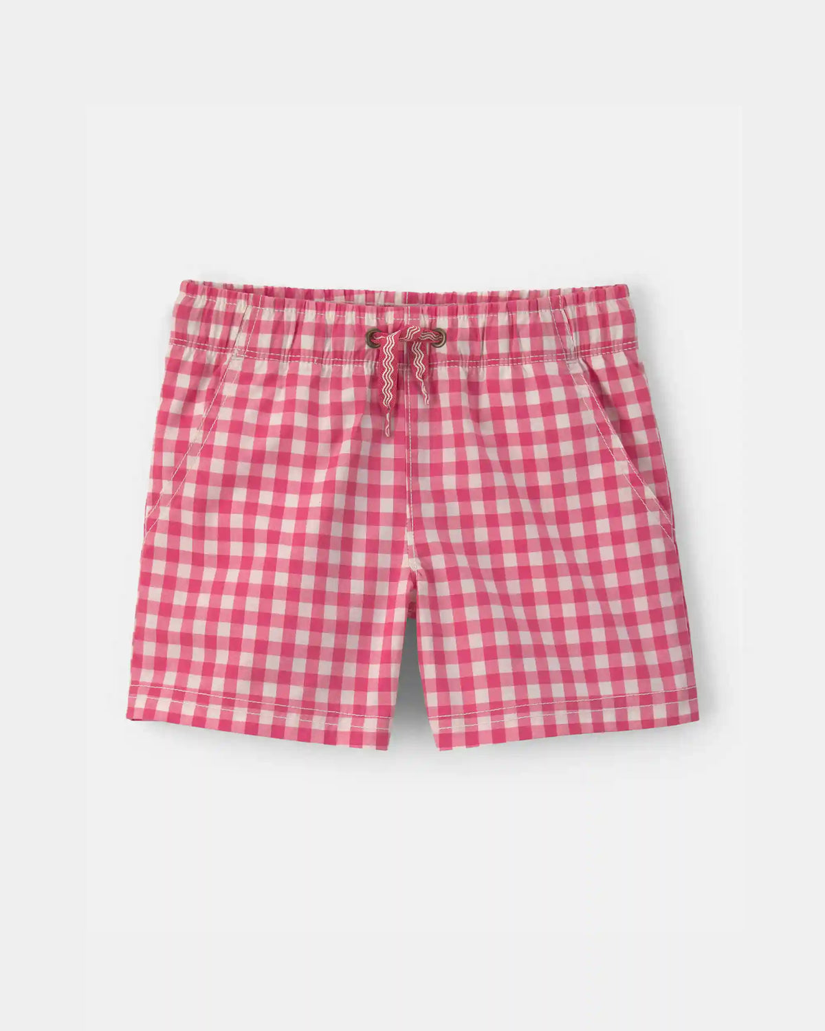 Toddler Boy Gingham Poplin Shorts - Red