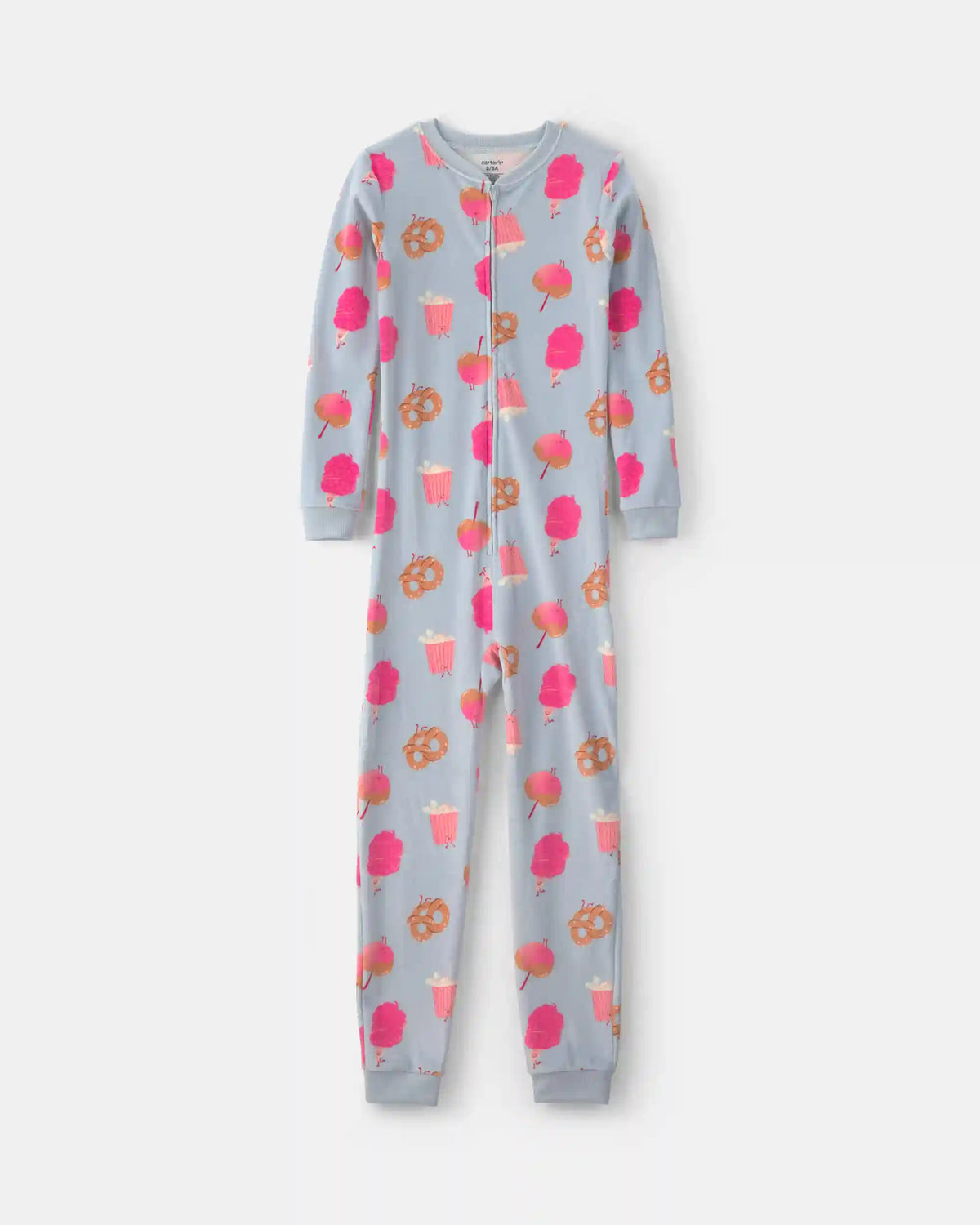 Girls 1-Piece Festival Treats DreamPlush Snug Fit Pajama - Blue