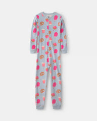 Girls 1-Piece Festival Treats DreamPlush Snug Fit Pajama - Blue