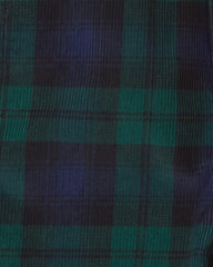 Toddler Boy Plaid Corduroy Overalls - Navy Blue/Green