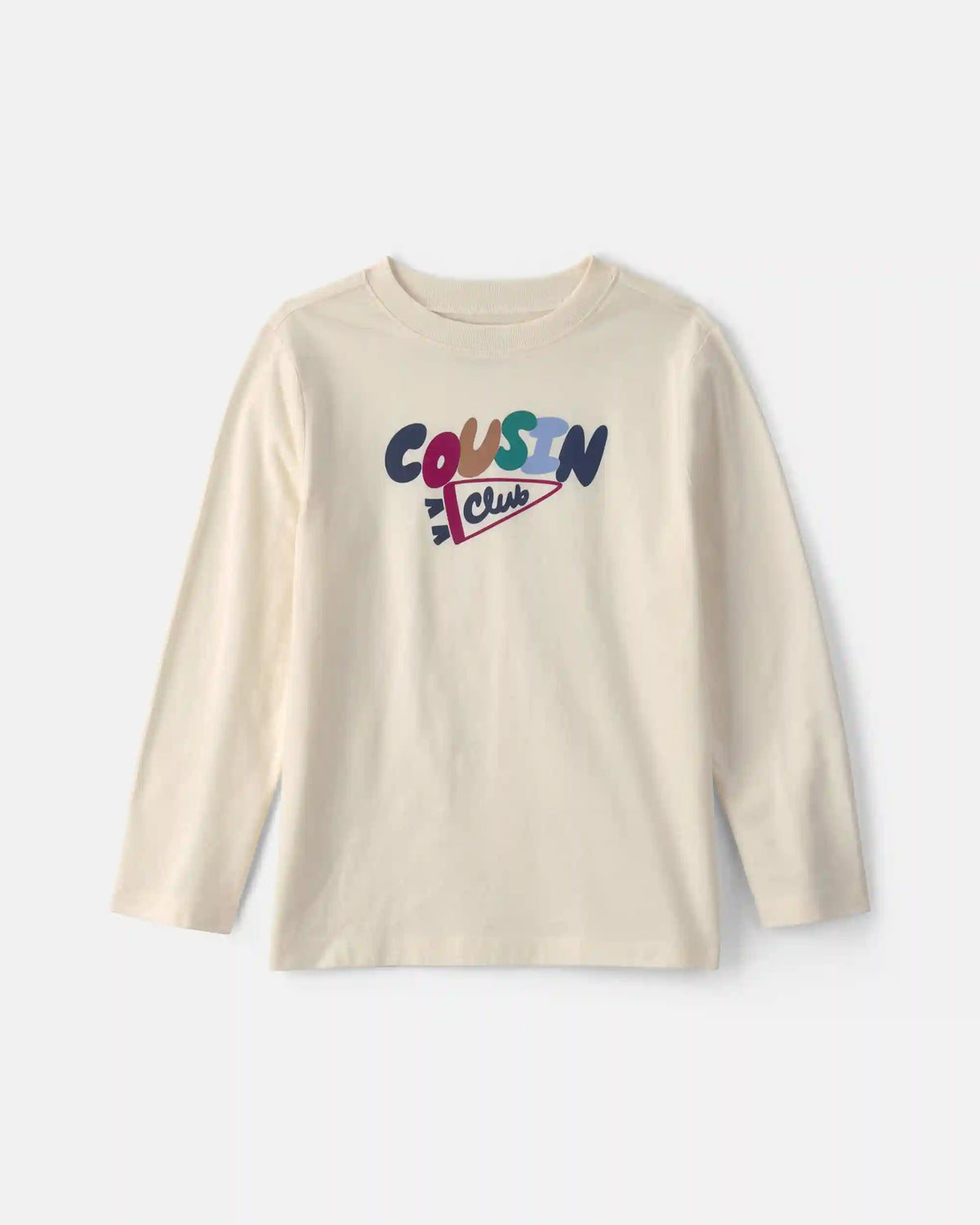 Kids 'Cousin Club' Long-Sleeve Graphic Tee - Cream