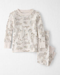 Baby 2-Piece Organic Cotton Ribbed Pajama Set in Pet Print