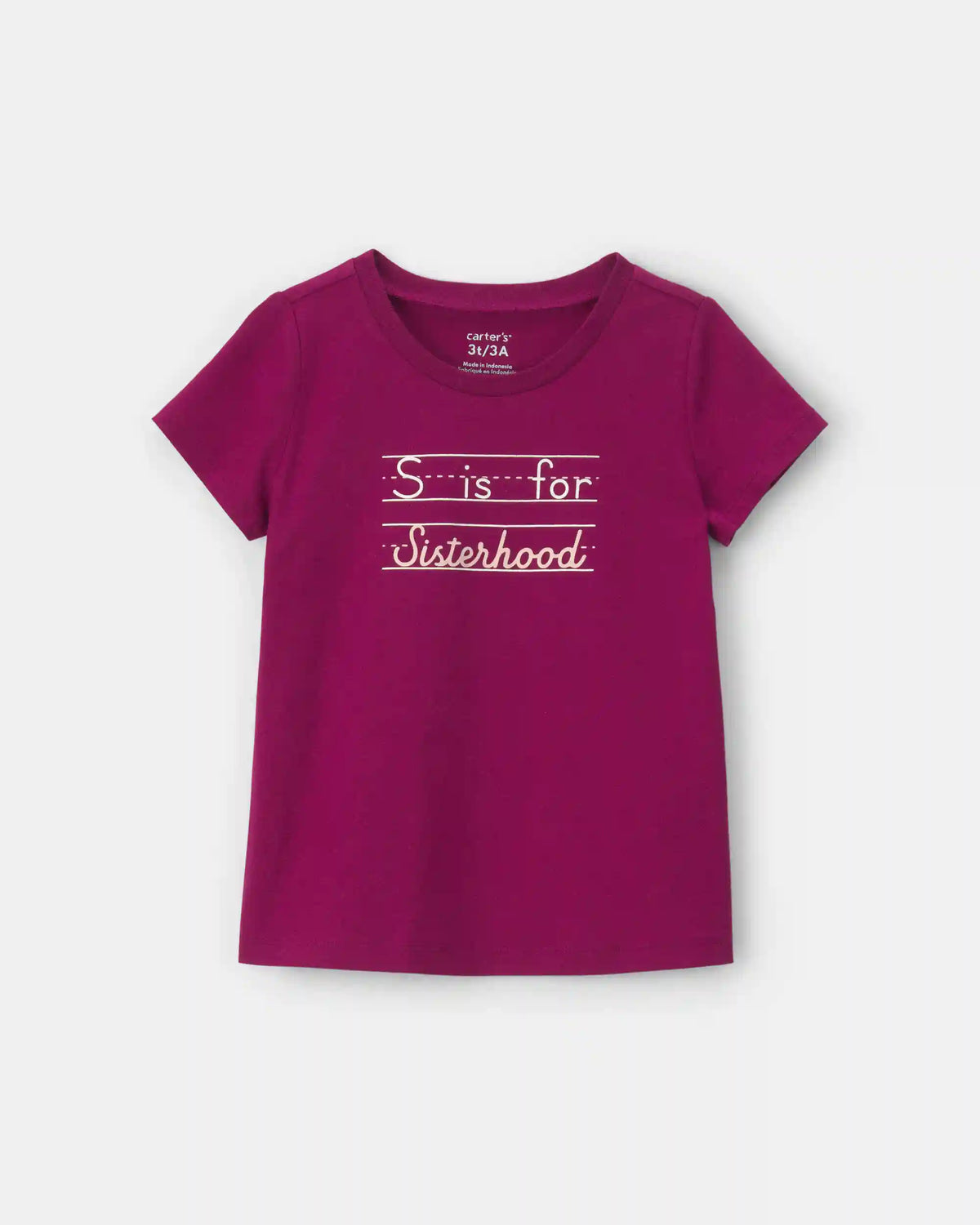 Toddler Girl 'Sisterhood' Graphic Tee - Burgundy