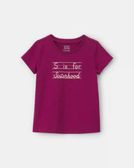 Toddler Girl 'Sisterhood' Graphic Tee - Burgundy