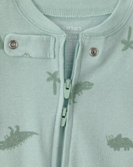 Baby Dinosaur 100% Cotton Snug Fit 1-Piece Pajama - Green