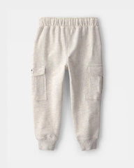 Toddler Boy French Terry Cargo Knit Joggers - Grey