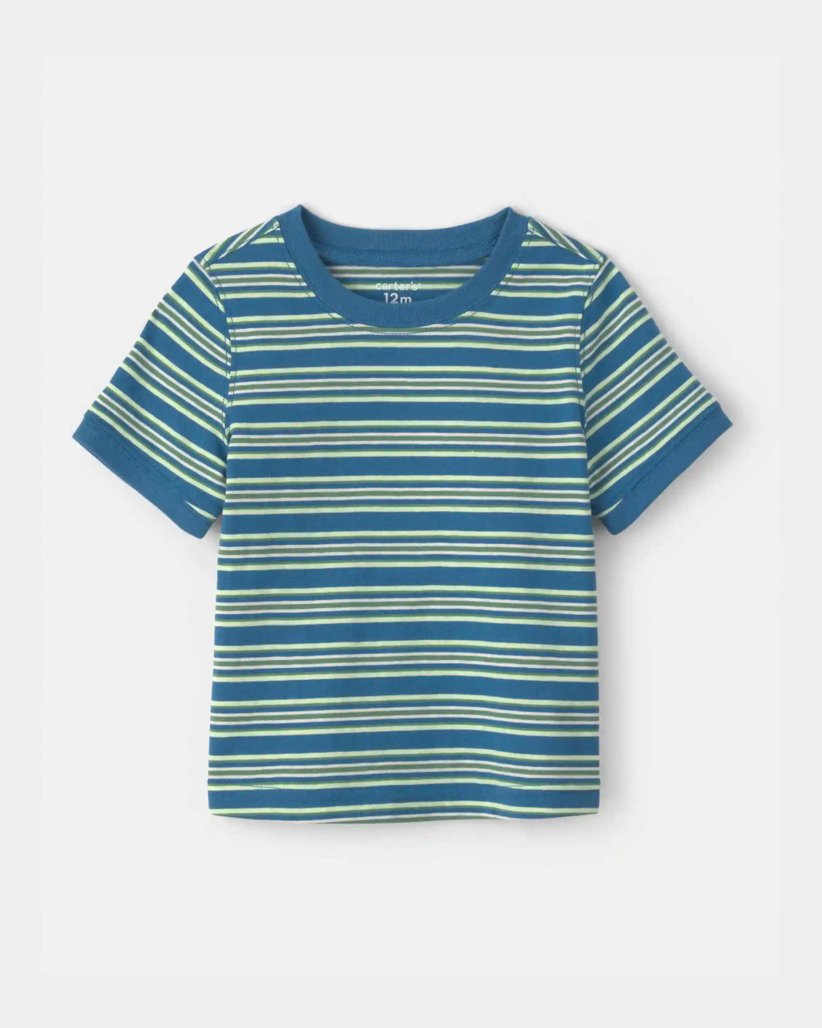 Baby Boy Striped Short-Sleeve T-Shirt - Blue/Green