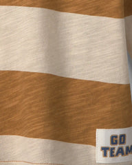 Toddler Boy Striped Long-Sleeve Henley T-Shirt - Brown/Cream