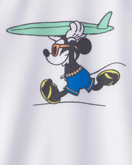 Toddler Boy 2-Piece Disney© Mickey Mouse Rashguard & Swim Trunk Set - Blue/White