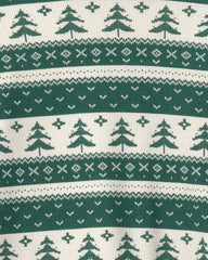 Adult 2-Piece Fair Isle Waffle Knit Pajamas Made with Organic Cotton