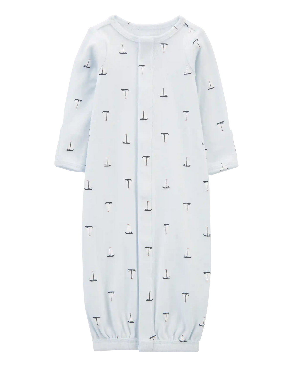 Baby Boy Preemie Sailboat Sleeper Gown