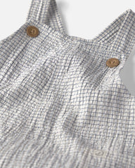 Baby Organic Cotton Seersucker Gauze Shortalls