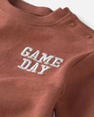 Baby Organic Cotton 'Game Day' French Terry Graphic Bubble