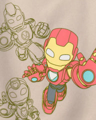Toddler Boy ©Marvel Iron Man Fleece Pullover Sweatshirt - Brown
