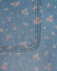 Girls Floral Denim Shorts - Light Wash