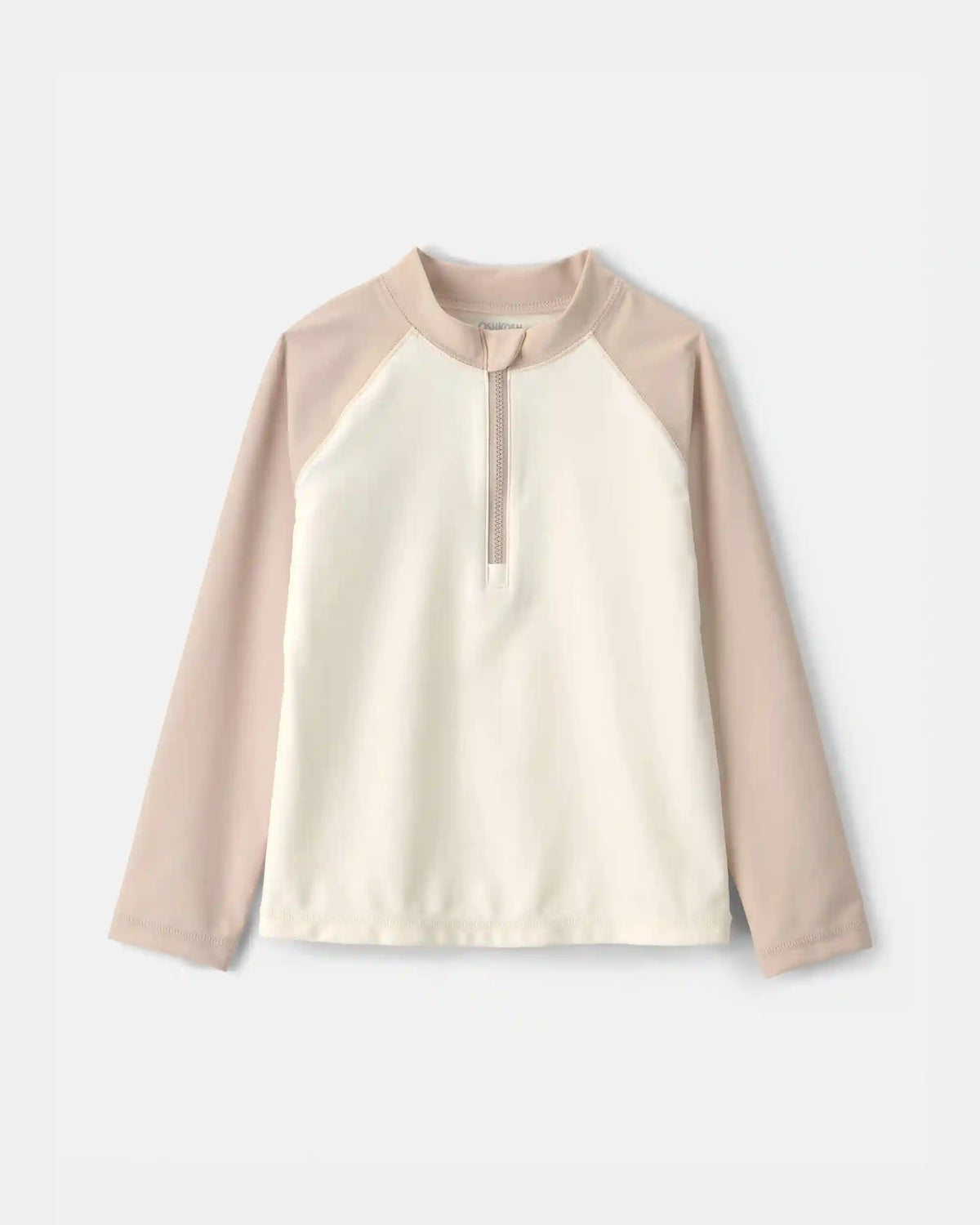 Toddler Boy Colorblock Rashguard - Tan/Ivory