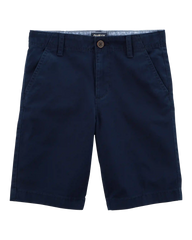 Boys Stretch Chino Uniform Shorts - Navy