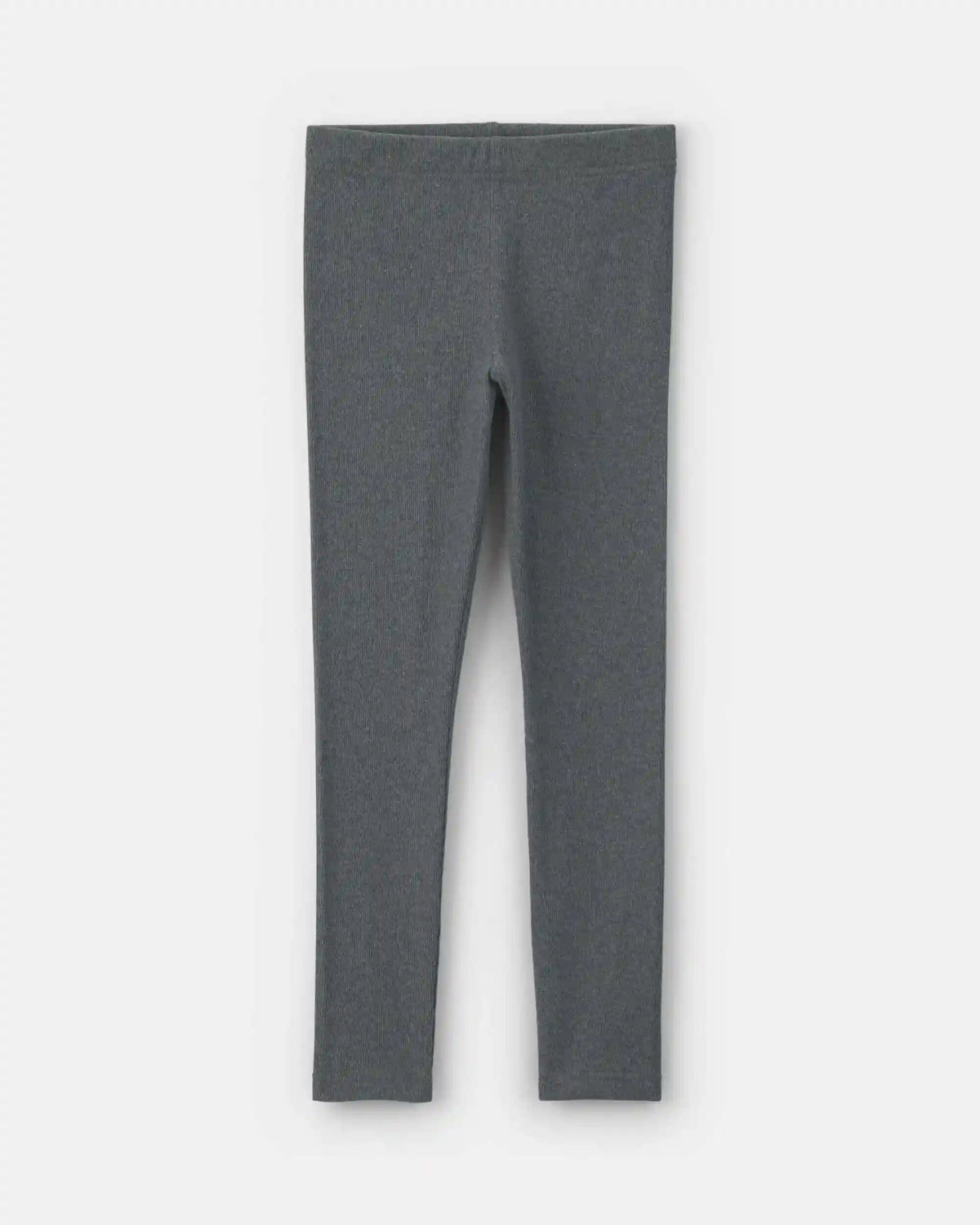 Girls Pull-On Stretch Rib Leggings - Grey