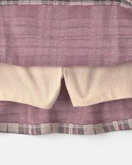 Baby Girl 2-Piece 'Good Day' Plaid Fleece Long-Sleeve Top & Skirt Set - Cream/Burgundy