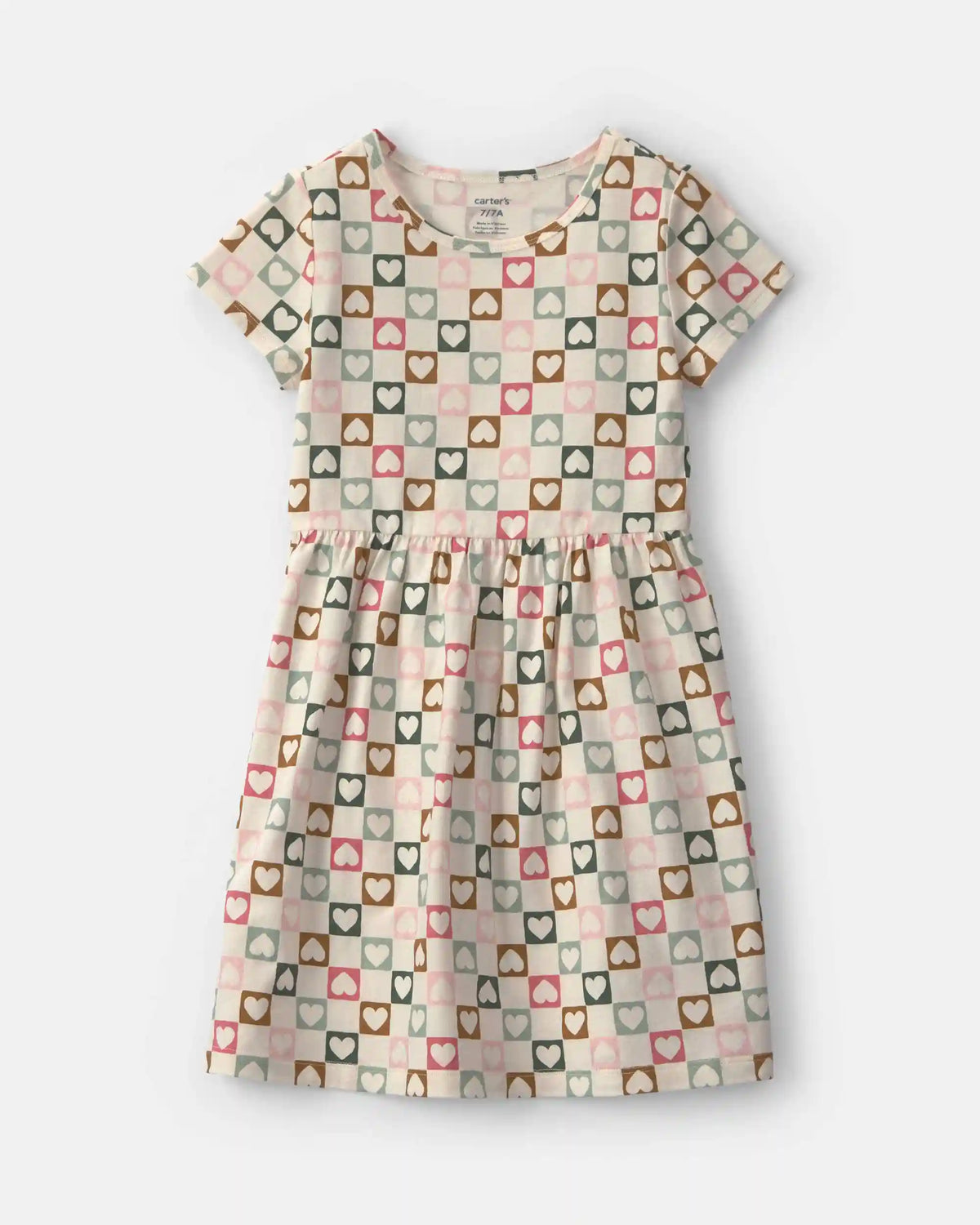 Girls Heart Short-Sleeve Dress