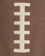 Baby Boy Football Long-Sleeve Graphic Bodysuit - Brown