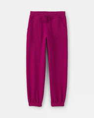 Girls Fleece Joggers - Burgundy