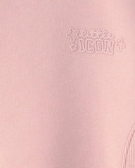 Toddler Girl 'Little Icon' Fleece Pullover Sweatshirt - Pink