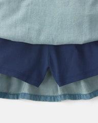 Girls Chambray Denim Skort - Indigo