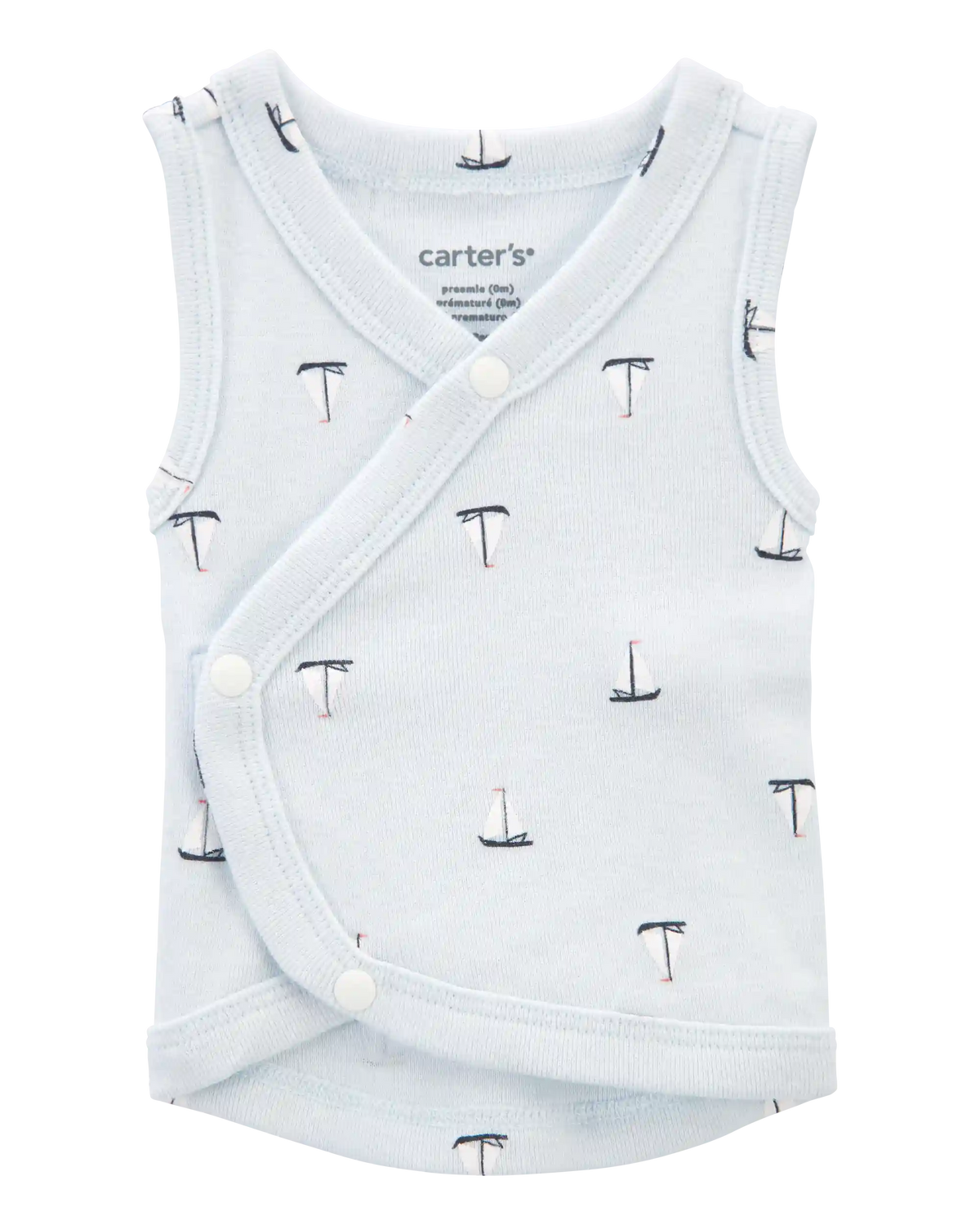 Baby Boy Preemie Sailboat Tank - Blue