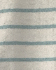 Boys 2-Piece Sweater Knit Top & Short Set Made with Organic Cotton in Stripes