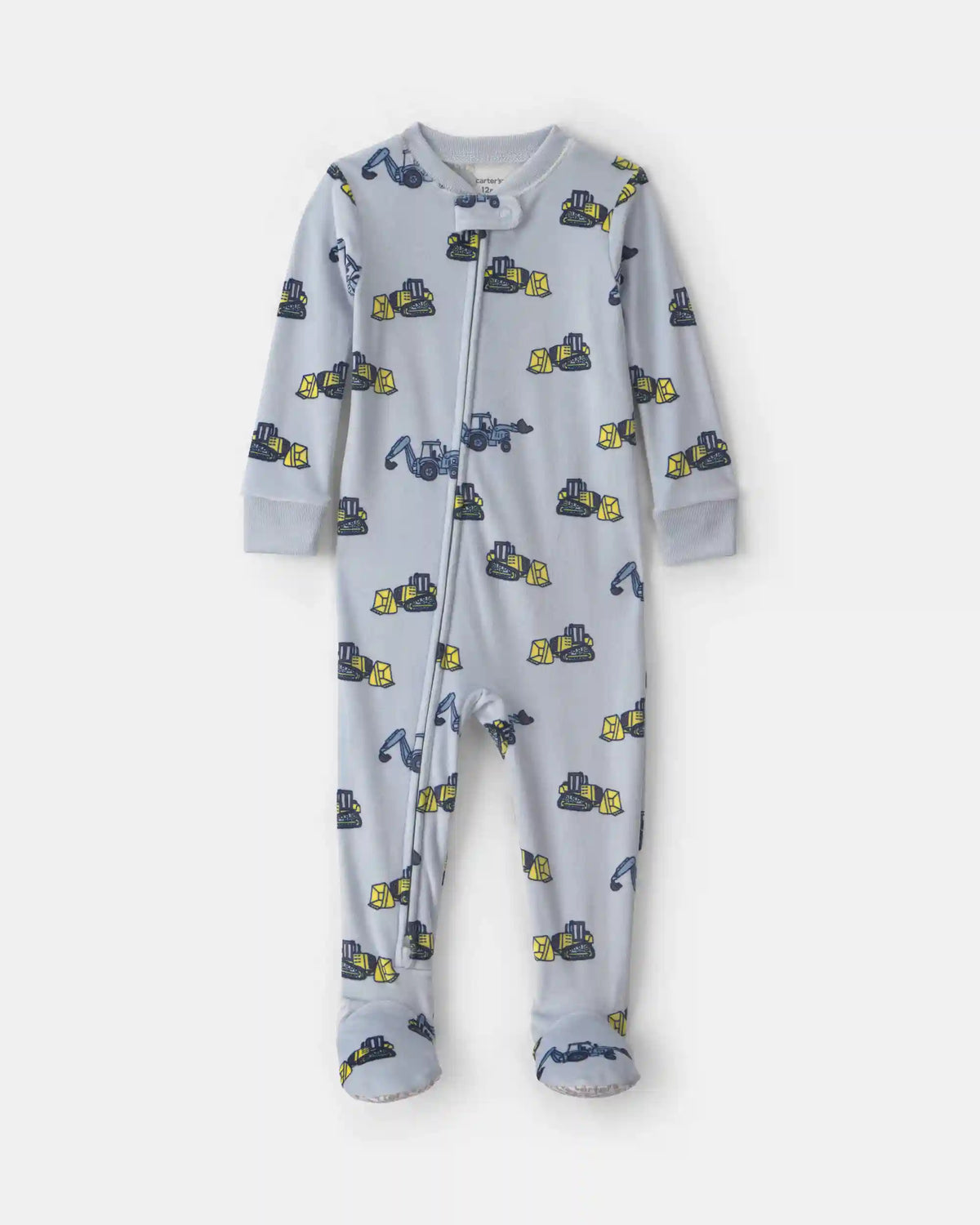 Baby Boy 1-Piece Construction 2-Way Zip DreamPlush Snug Fit Footed Pajama - Blue