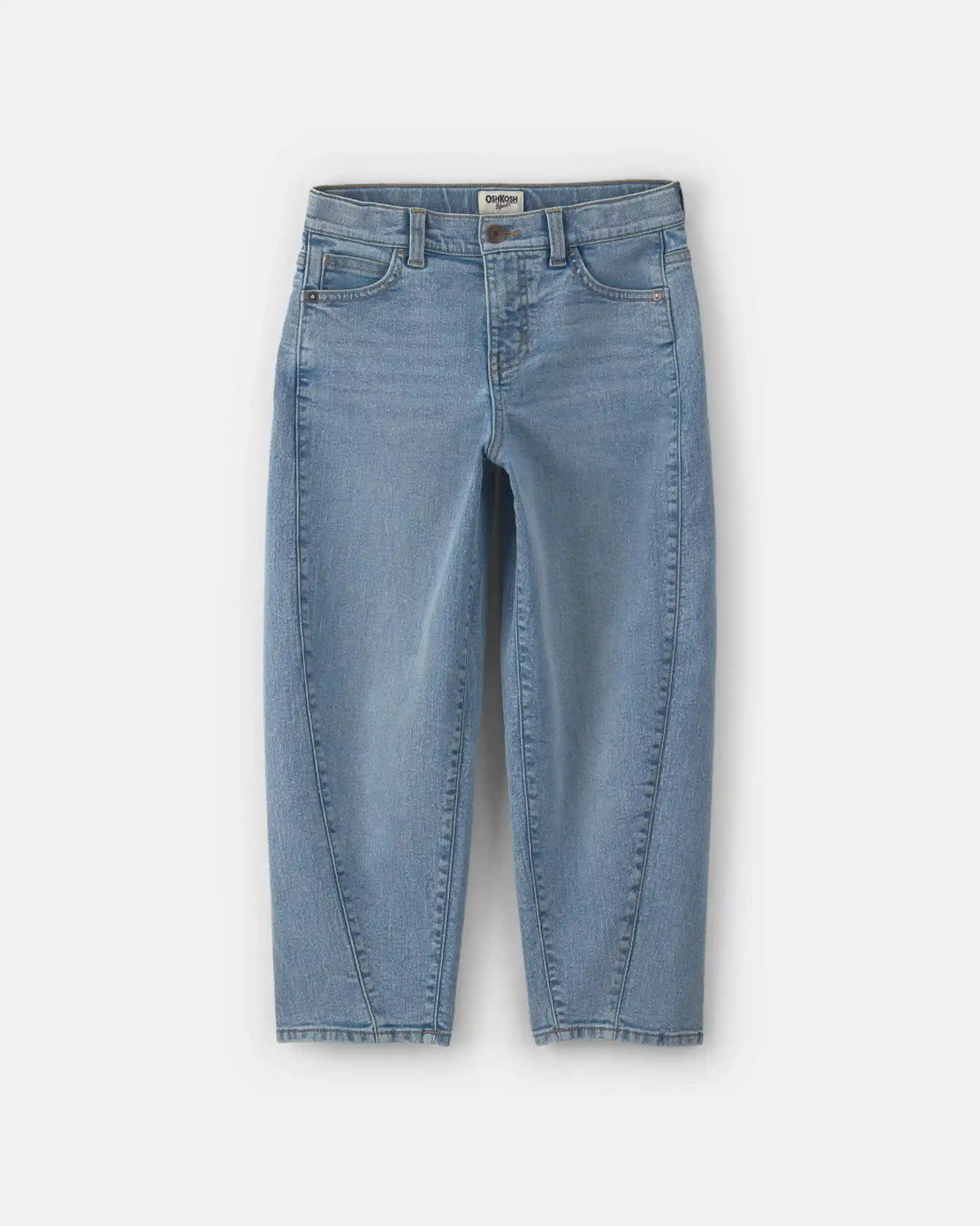 Boys Denim Baggy Barrel Jeans - Light Wash