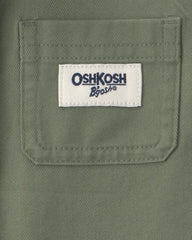Baby Boy OshKosh Logo Short-Sleeve Button-Down Shirt - Green