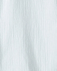 Girls Embroidered Flower Crinkle Top - Blue