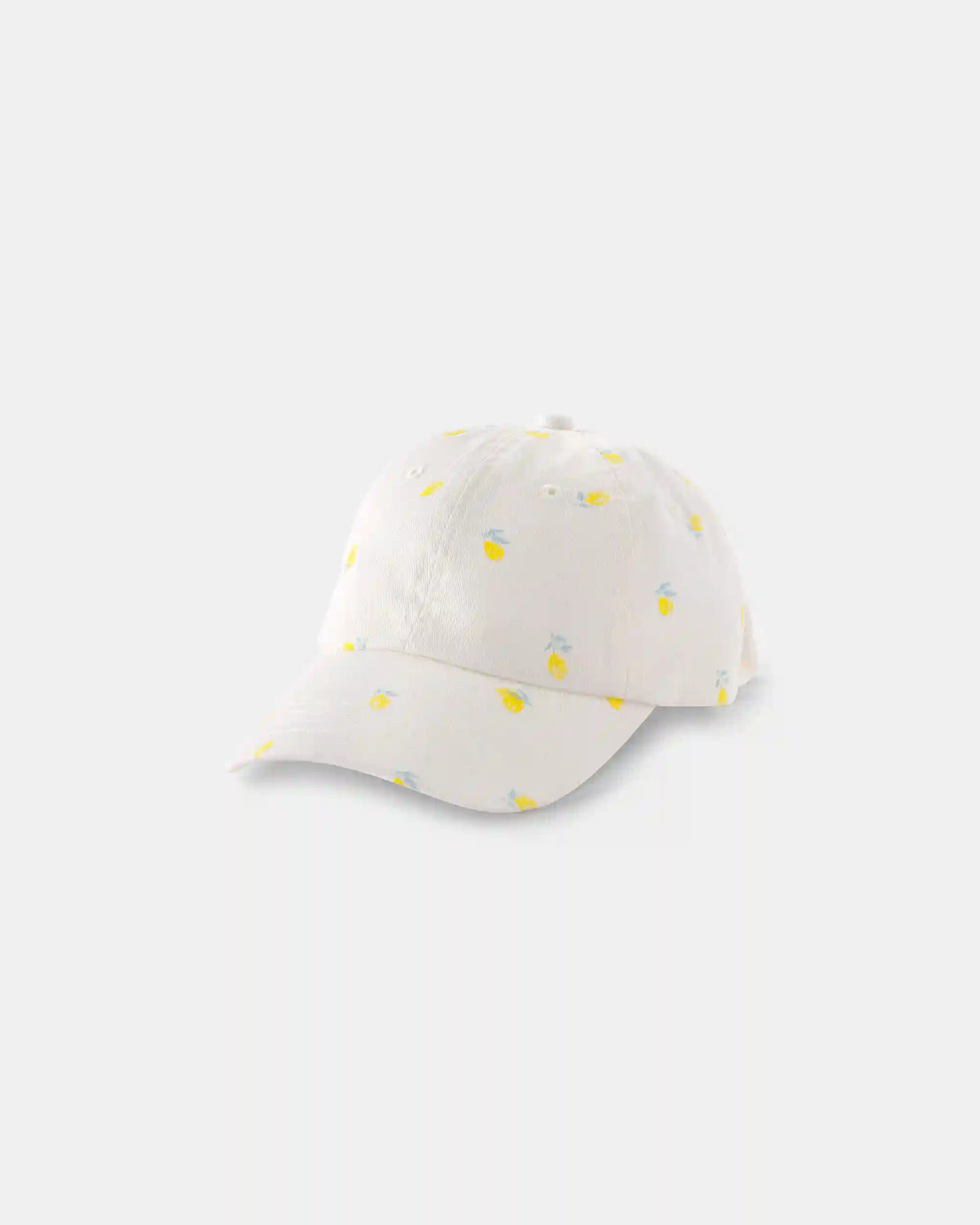 Toddler Girl Lemon Baseball Hat - White