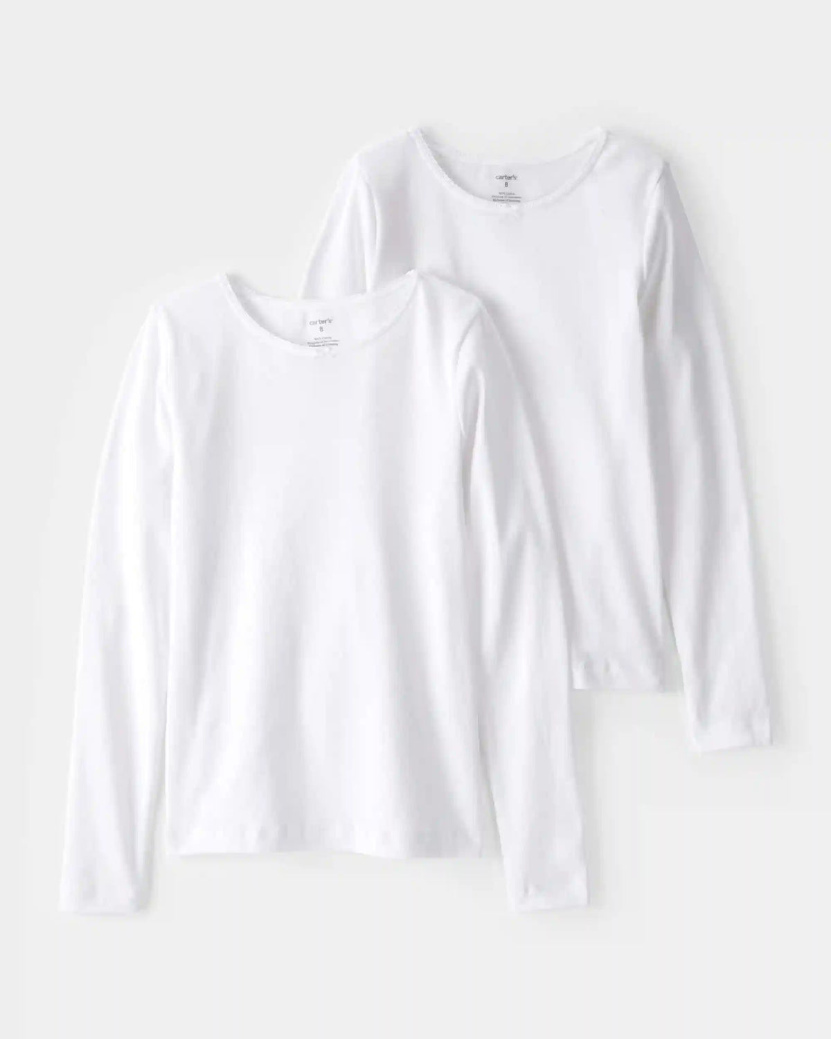 Girls Long-Sleeve Undershirts - White