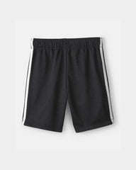 Boys Striped Mesh Active Shorts - Black