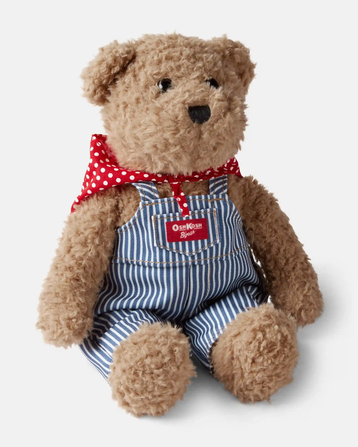 Boys Josh B'gosh' Bear Plush with Hickory Stripe Overalls