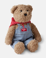Boys Josh B'gosh' Bear Plush with Hickory Stripe Overalls