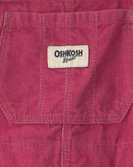 Toddler Girl Corduroy Overalls - Purple