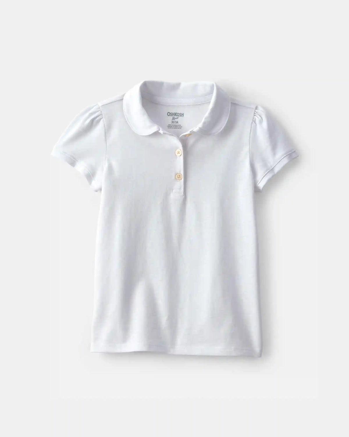 Toddler Girl Uniform Polo Shirt - White