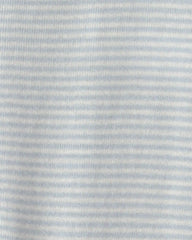 Baby Boy Striped 100% Cotton Sleep & Play Pajama - Blue