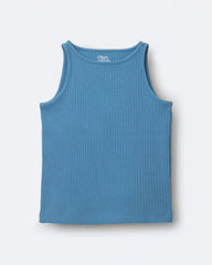 Toddler Girl Ribbed Playtime Tank Top - Blue
