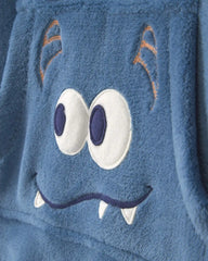 Boys Monster Fleece Loose Fit Pajama Hoodie - Blue