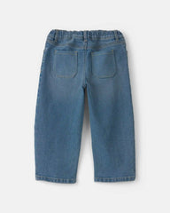 Toddler Girl Denim Barrel Jeans - Medium Wash