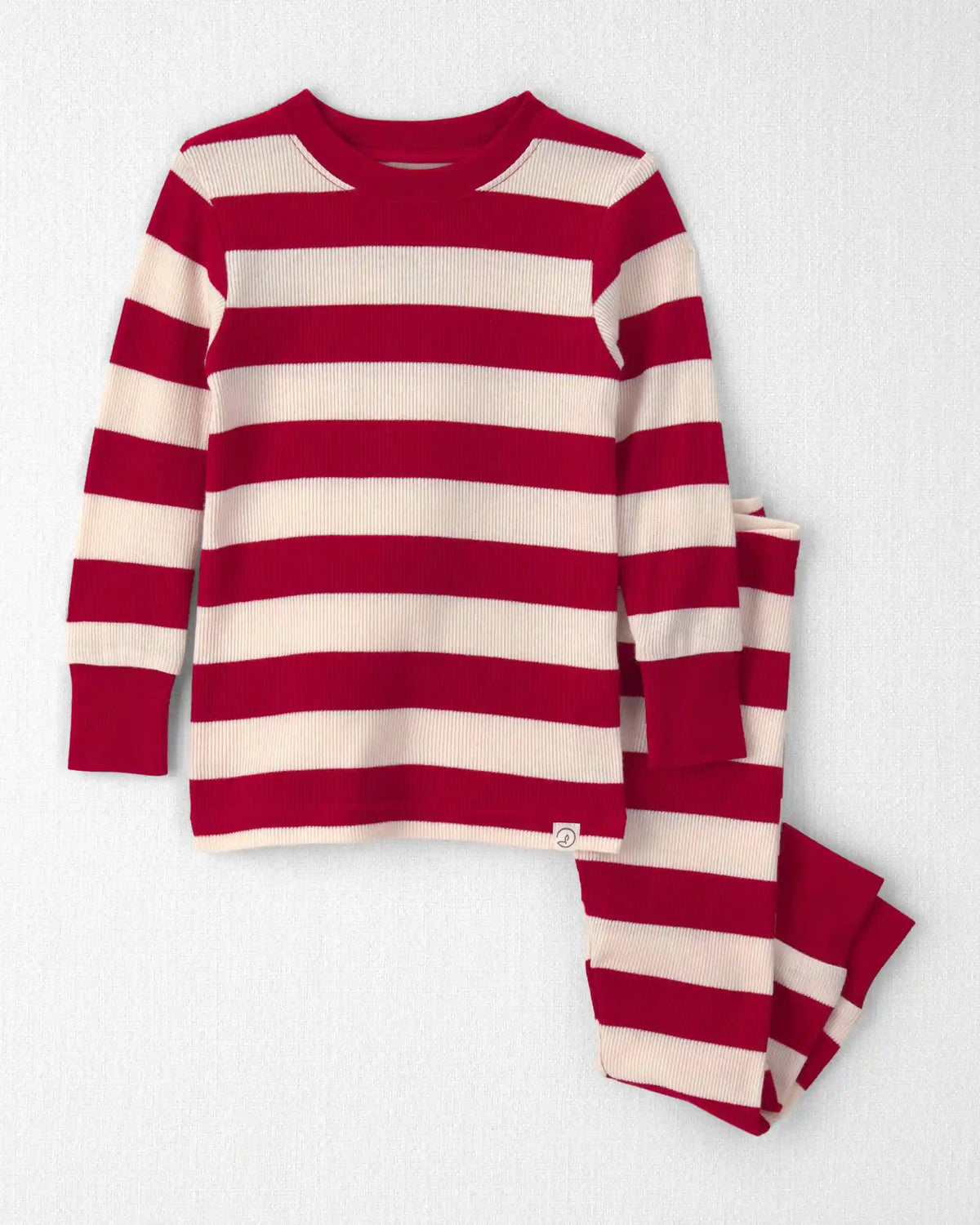 Baby 2-Piece Organic Cotton Ribbed Pajamas in Stripes