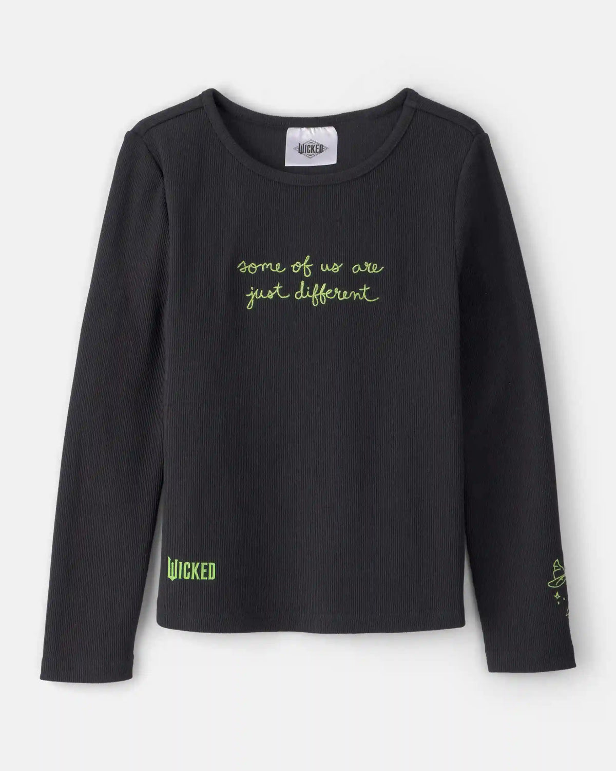 Girls Wicked Elphaba Rib Top - Black