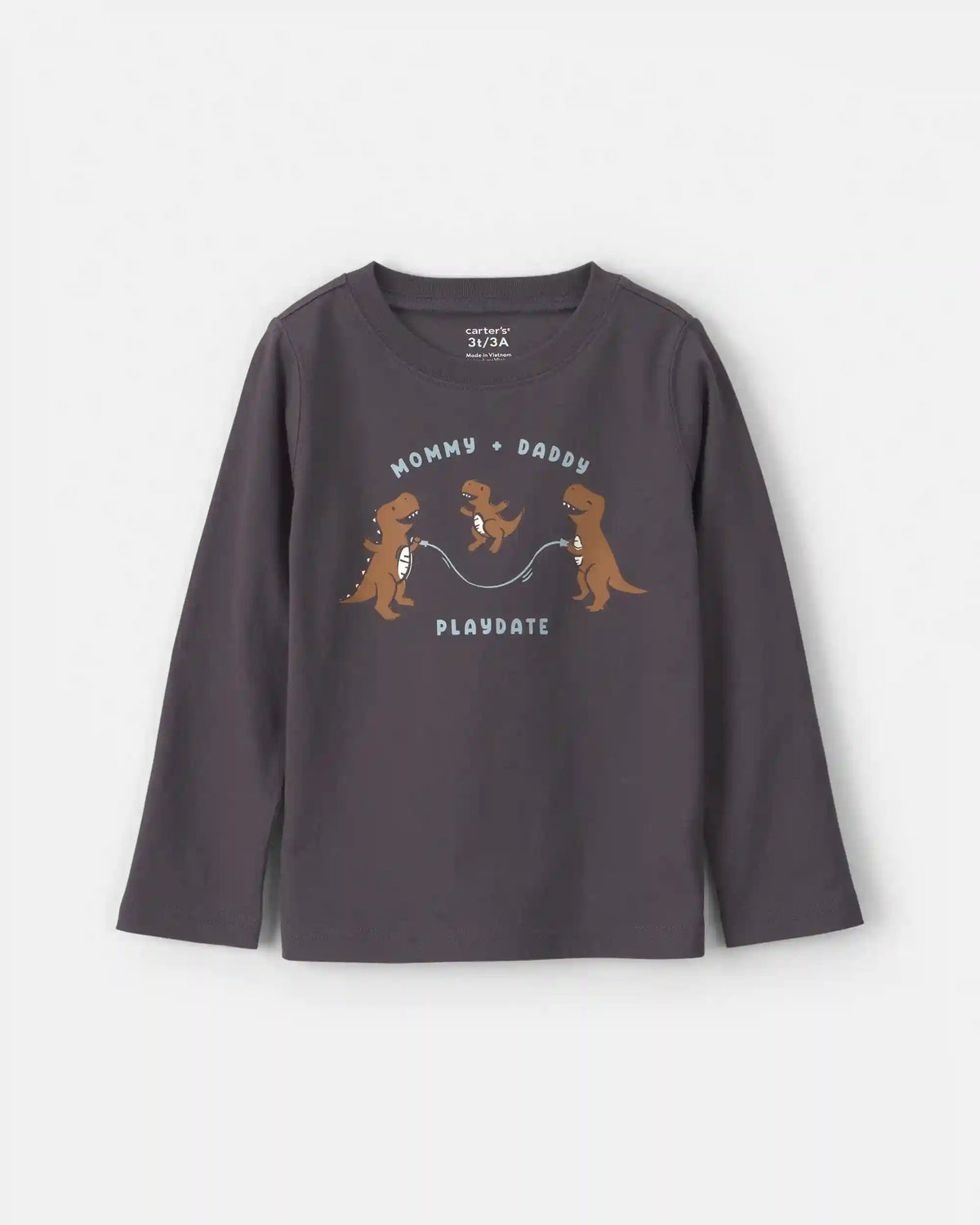 Toddler Boy Dinosaur Long-Sleeve Graphic Tee - Grey
