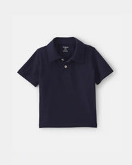 Toddler Boy Uniform Piqué Polo Shirt - Navy