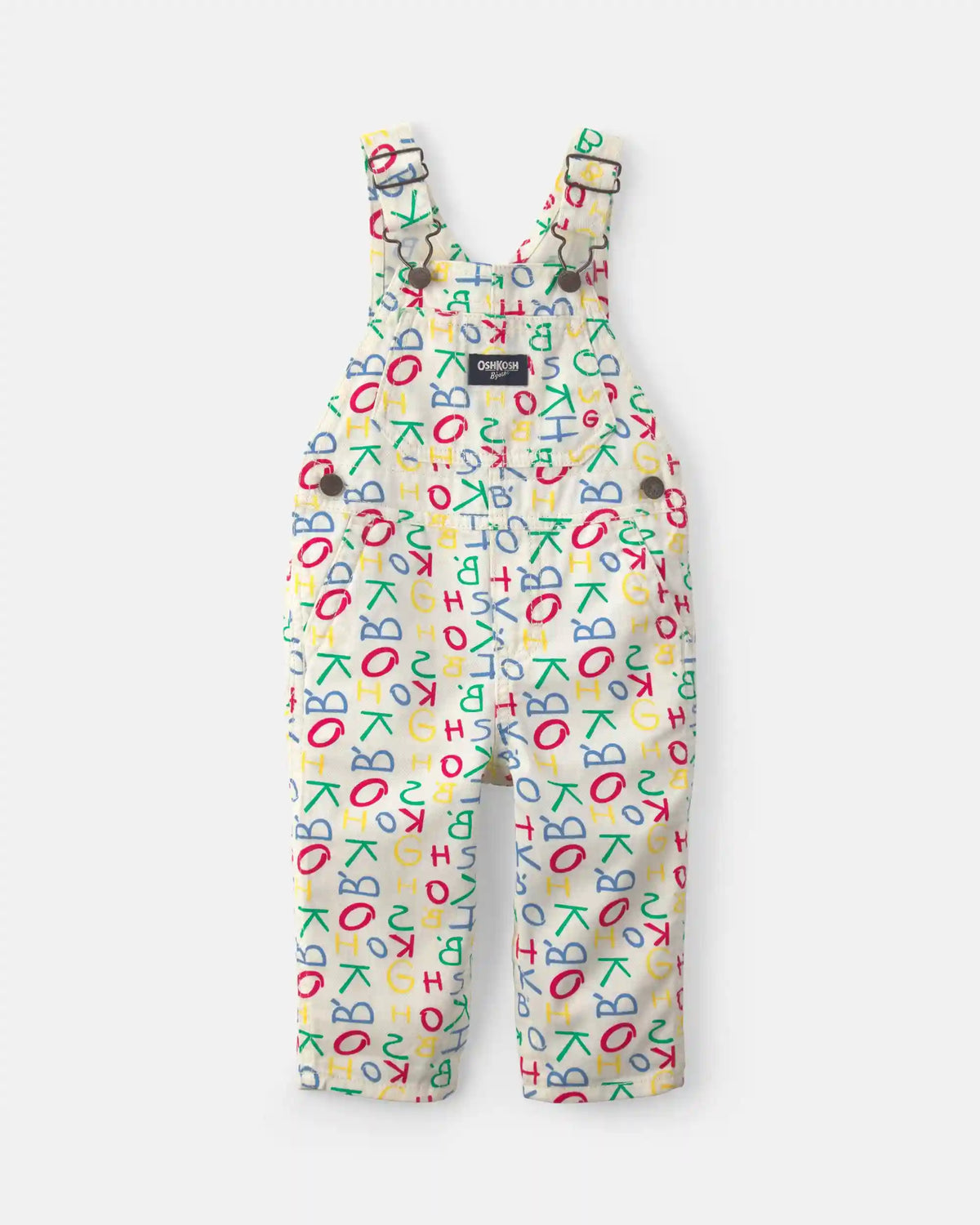 Baby Alphabet Overalls - White